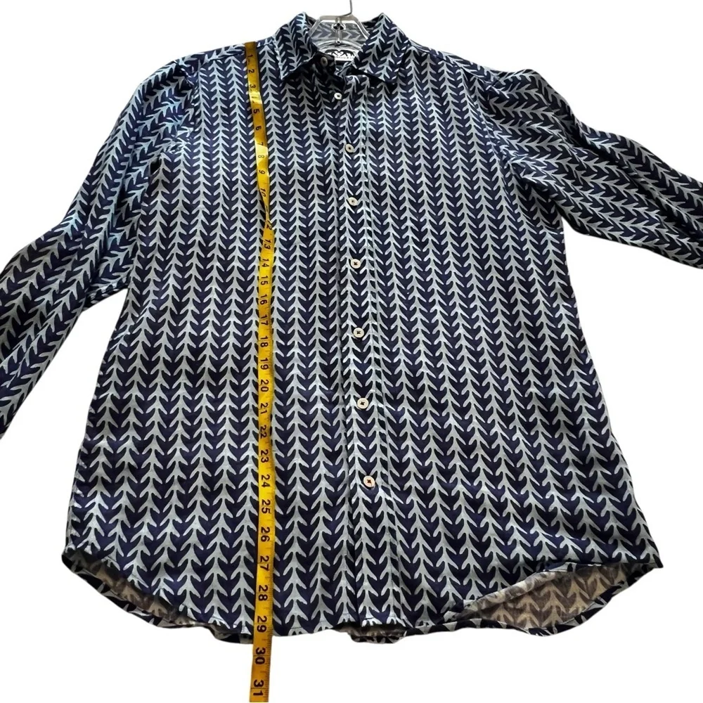 Love Brand & Co ABACO Men's Linen Shirt Long Sleeve Button Down Whale Tale M - Picture 7 of 15